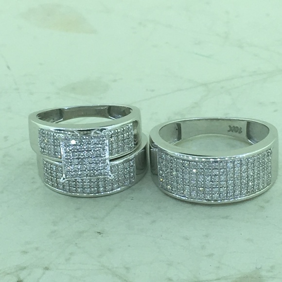 2.0 CT Diamond Engagement Bridal 10 White Gold Set - Picture 8 of 8